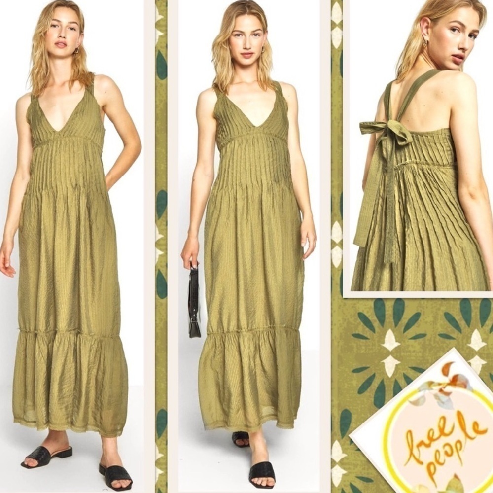 Free People Frankie Pintuck Maxi Dress Size Small, oversized - Picture 15 of 16